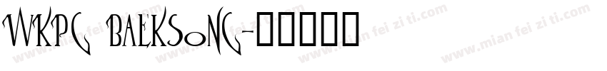 WKPG Baeksong字体转换